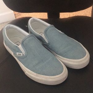 Denim blue slide on vans